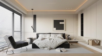 现代家居卧室3D模型下载